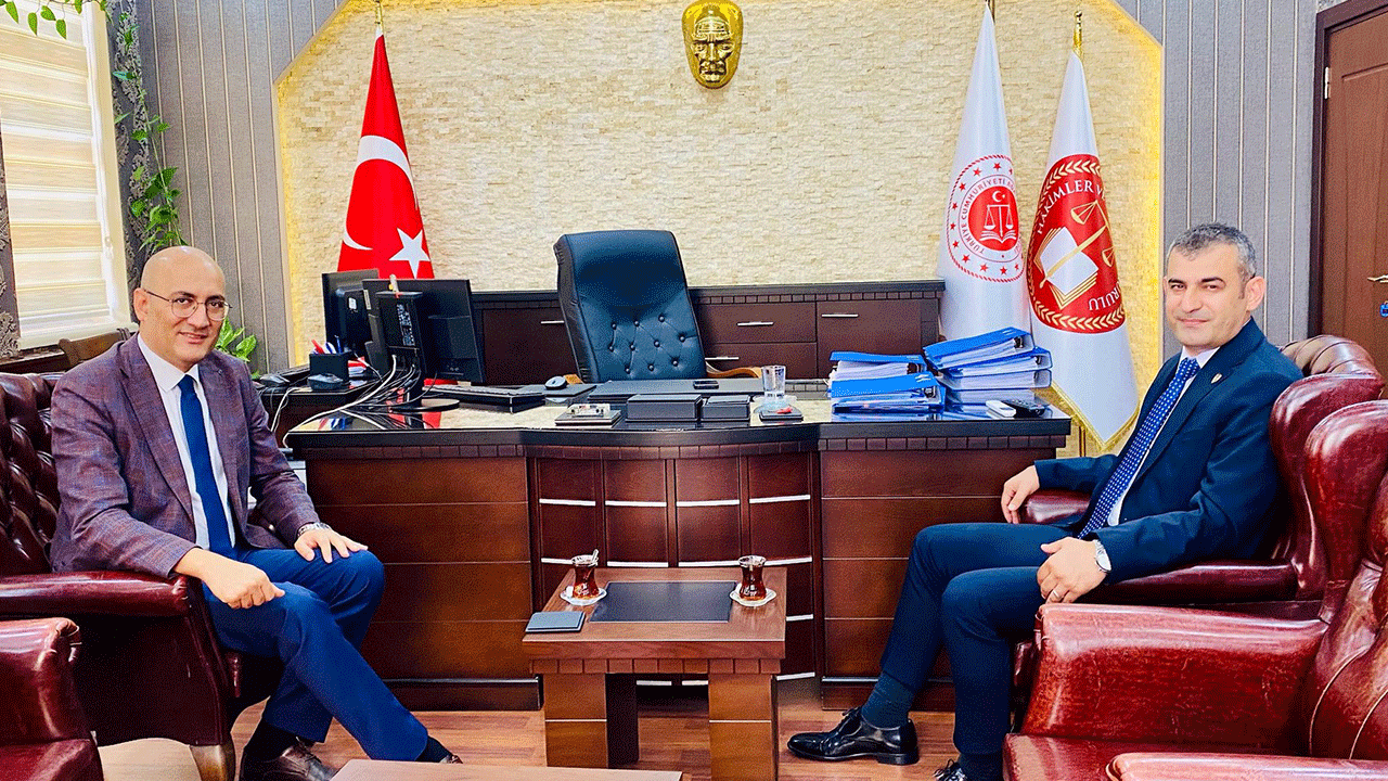 Kaymakam Aydın'dan Başsavcı Canbay'a hayırlı olsun ziyareti!