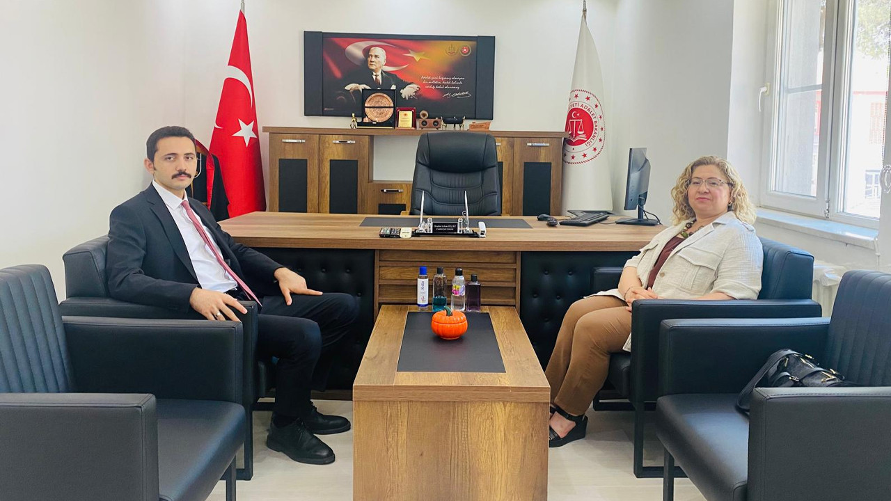 Kaymakam Sultan Doğru'dan Başsavcı Özcan'a ziyaret! Yeni görevinde başarılar diledi