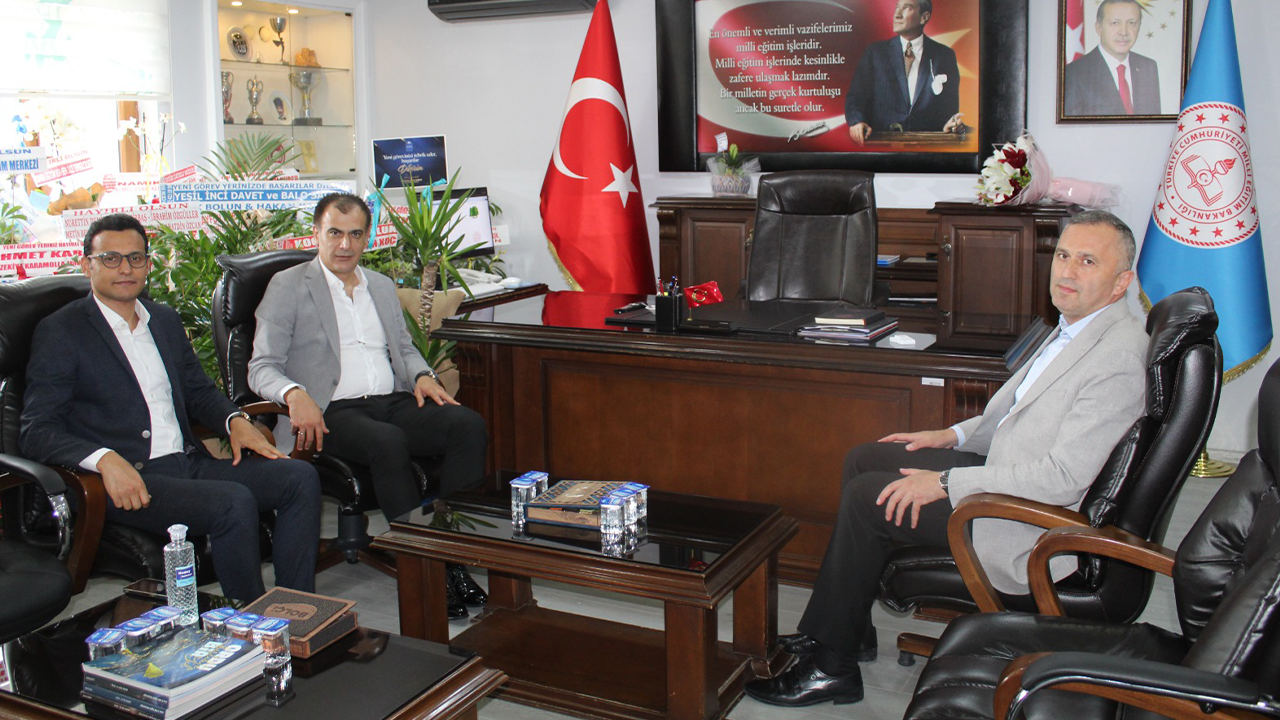 Başsavcı Kale ve Komisyon Başkanı Halhalli'den Milli Eğitim Müdürü Evin’e ziyaret