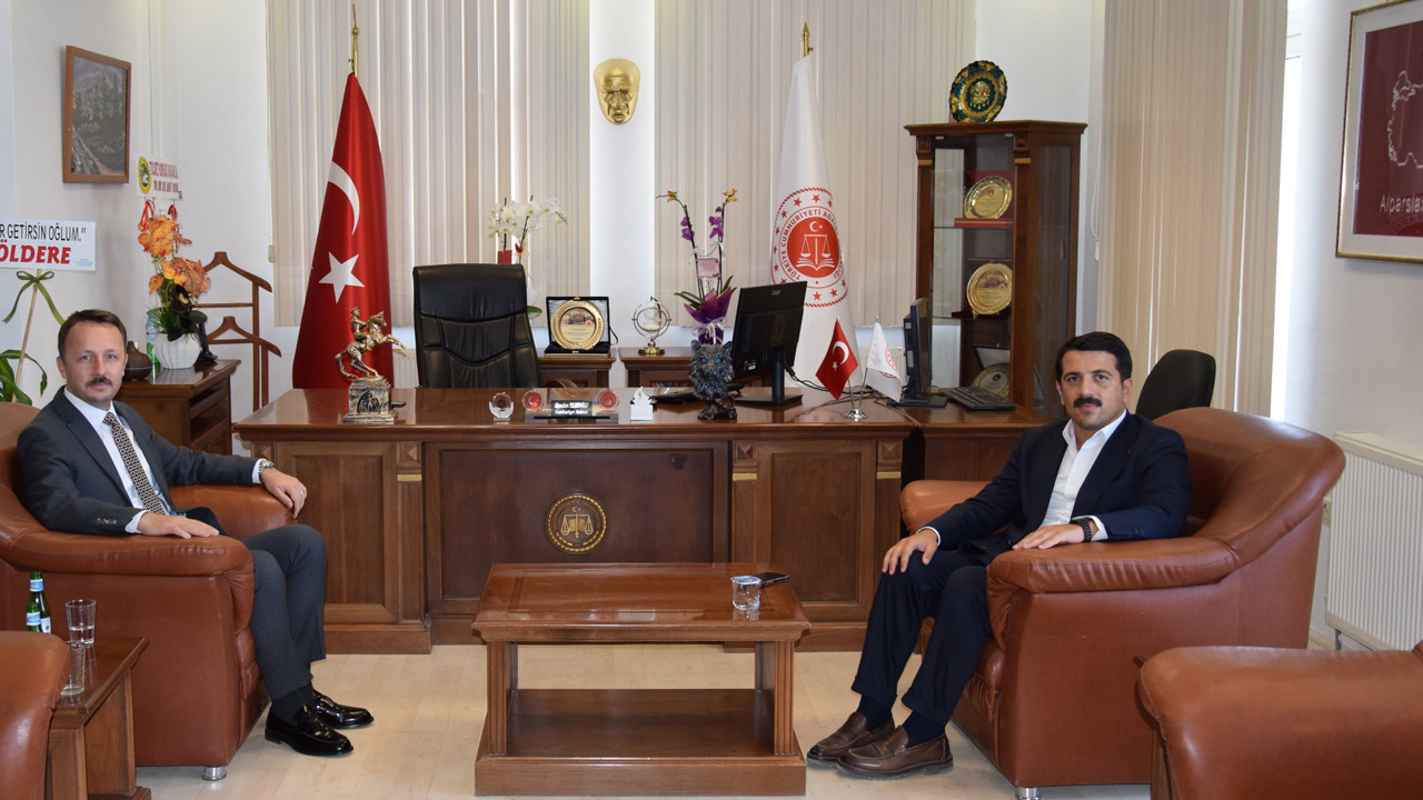 Kaymakam Öztürk'ten Başsavcı Yıldızoğlu'na hayırlı olsun ziyareti