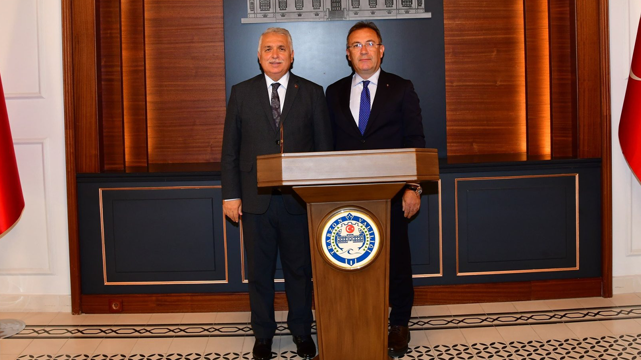 Danıştay Başsavcısı Cevdet Erkan memleketi Trabzon’da! Vali Yıldırım makamında ağırladı