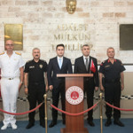 Mersin Valisi Toros ve kent protokolünden Başsavcı Emre'ye ziyaret
