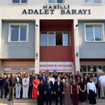 Nazilli Adliyesinde tayini çıkan yargı mensuplarına veda töreni düzenlendi