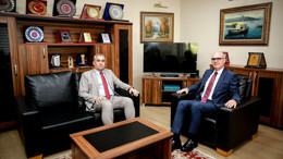 Rektör Bülent Kent'ten Başsavcı Tekin'e nezaket ziyareti! Hayırlı olsun temennilerinde bulundu