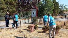 Yükümlüler tarihi anıt parkı temizledi! Başsavcı Vekili Köksal yerinde inceledi