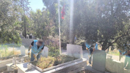 Yükümlülerden Zafer Bayramı'nda şehitlere büyük vefa! Cizre Cumhuriyet Başsavcılığı öncülük etti