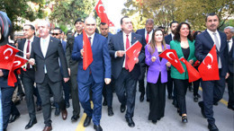 Atatürk’ün Manisa’ya gelişinin 100. yılı coşkuyla kutlandı! Başsavcı Eker de katıldı