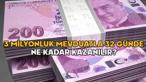 3 MİLYONLUK MEVDUATLA 32 GÜNDE NE KADAR KAZANILIR? Banka banka faiz tablosu!