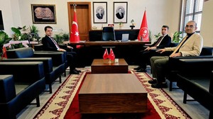 Başsavcı Öztürk ile Başkan Evci'den Kaymakam Kahramana ziyaret