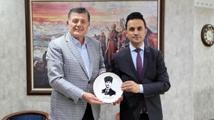 Bartın Adalet Komisyonu Başkanı Ceyhan, Başkan Yalçınkaya ile vedalaştı