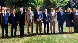 İnegöl'de atanan yargı mensuplarına veda yemeği!