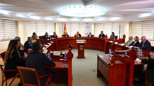 Kuzey Makedonya'yı ziyaret etti! AYM Başkanı Özkaya mevkidaşı ile görüştü