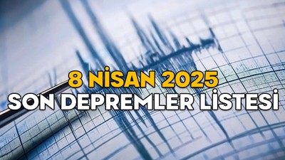 DEPREM Mİ OLDU, NEREDE, KAÇ ŞİDDETİNDE? 8 Nisan 2025 Kandilli ve AFAD son depremler listesi