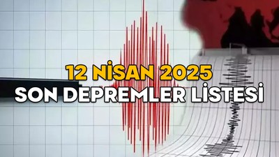 12 NİSAN SON DEPREMLER LİSTESİ KANDİLLİ/AFAD 2025 || Bugün nerede deprem oldu, kaç şiddetinde?