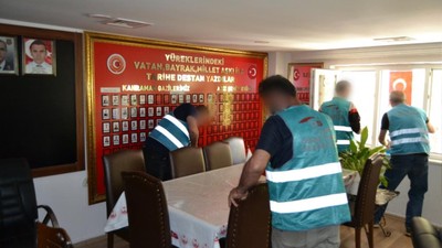 Hükümlülerden Şehit Aileleri Vakfı'nda temizlik desteği