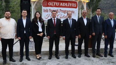 Oltu'da yargı mensupları için veda programı! Kaymakam Çelik de katıldı