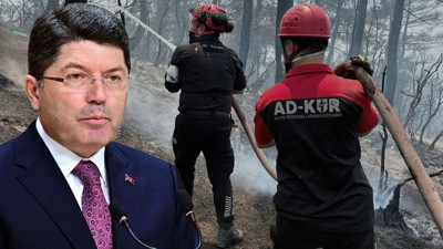 Orman yangınlarıyla mücadele sürüyor! Bakan Tunç: Adliye ve CTE Arama Kurtarma ekipleri de görevde!