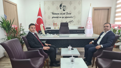 Başsavcı Vekili Akgül'den İlçe Milli Eğitim Müdürü Erkuvum'a hayırlı olsun ziyareti
