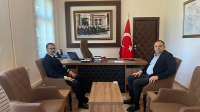 O ilçenin iki yeni amiri buluştu! Başsavcı Pala’dan ziyaret
