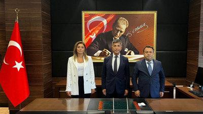 Kaymakam Erten, Başsavcı Şenol ve Komisyon Başkanı Kahraman ile bir araya geldi