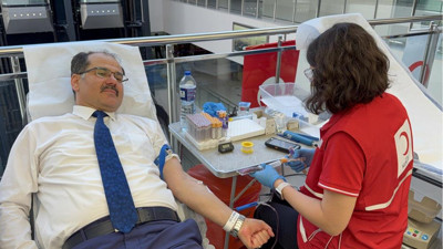 Samsun Adliyesi'nde kan bağışı kampanyası! Başsavcı Kılıç ile Komisyon Başkanı Köseoğlu da katıldı