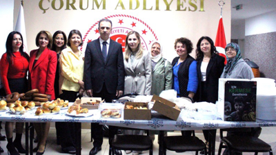 Çorum Adliyesi’nde Gazze için kermes düzenlendi! Başsavcı Bektaş’tan kermese destek ziyareti