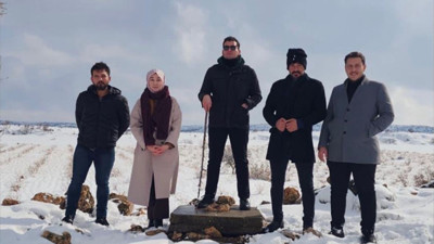 Yoğun kara aldırmadılar 3 kilometre yürüyerek keşfe gittiler