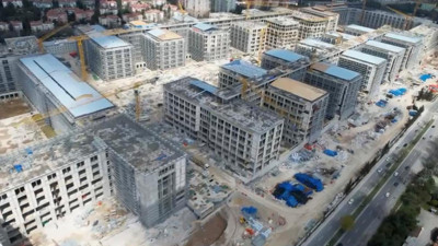 Yapımında sona gelinen yeni Ankara Adalet Sarayı'nın son görüntüsü