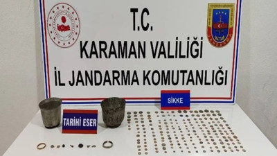 Karaman'da tarihi eser vurgunu! 6 şüpheli tutuklandı