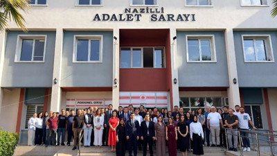 Nazilli Adliyesinde tayini çıkan yargı mensuplarına veda töreni düzenlendi