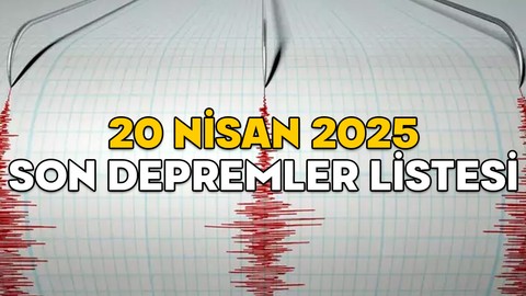 BUGÜNKÜ DEPREMLER SON DAKİKA! En son deprem nerede oldu, kaç şiddetinde? 20 Nisan 2025 Kandilli ve AFAD son depremler