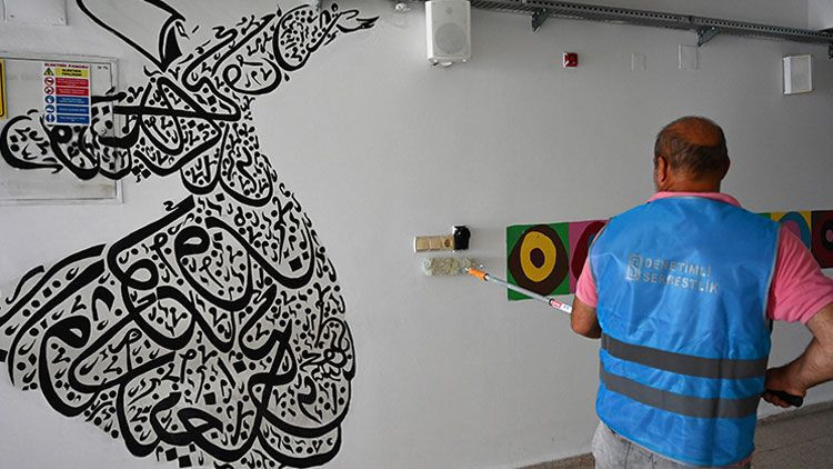 Okulları güzelleştiren yükümlülere Başsavcı Kurtaran’dan ziyaret - Resim: 6