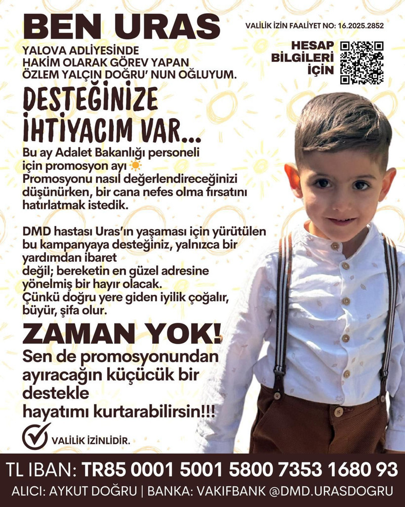 Hakim Doğru’nun DMD hastası oğlu Uras için destek çağrısı! “Zaman yok” - Resim: 1