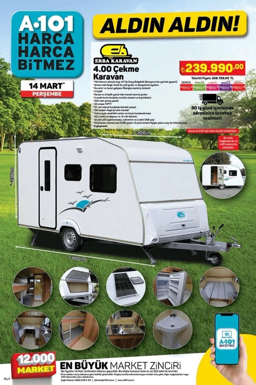 14 Mart 2024 A101 Kataloğu|A101'e karavan geliyor! 14 Mart 2024 A101 aktüel ürünler kataloğu - Resim: 1