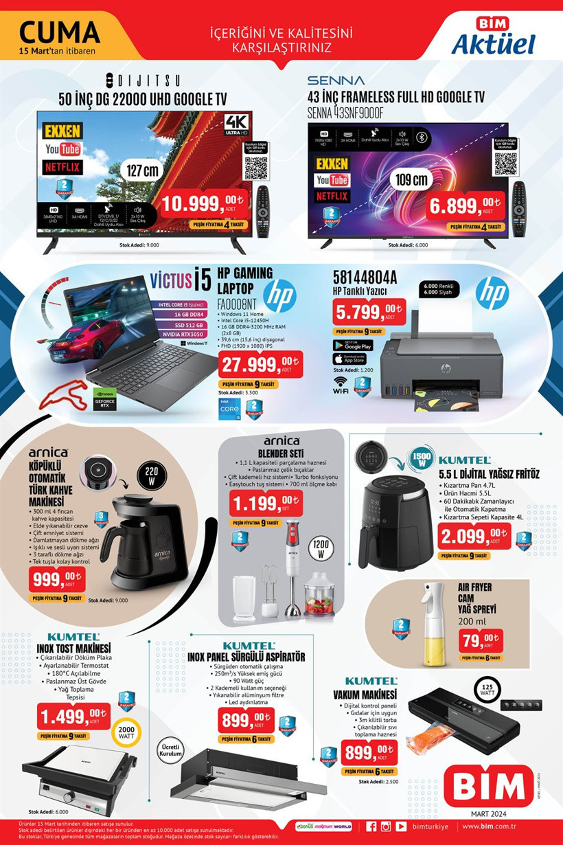 15 Mart 2024 BİM aktüel kataloğu! BİM'e çeyiz paketi geliyor! - Resim: 1