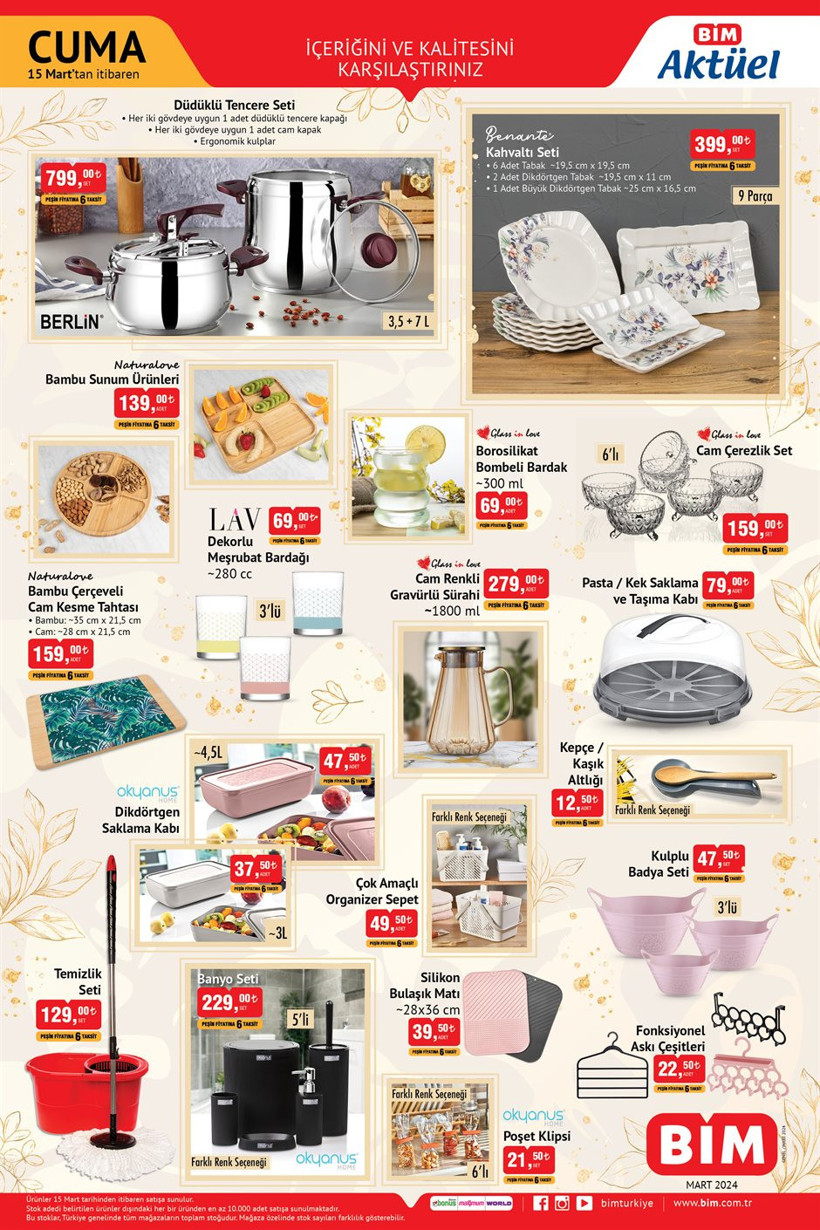 15 Mart 2024 BİM aktüel kataloğu! BİM'e çeyiz paketi geliyor! - Resim: 3