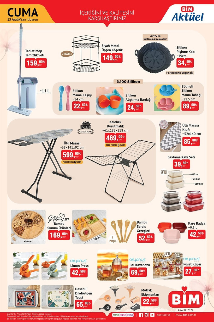 BİM 13 ARALIK KATALOĞU 2024: Bu Cuma BİM’de Tefal düdüklü tencere indirimde! - Resim: 6