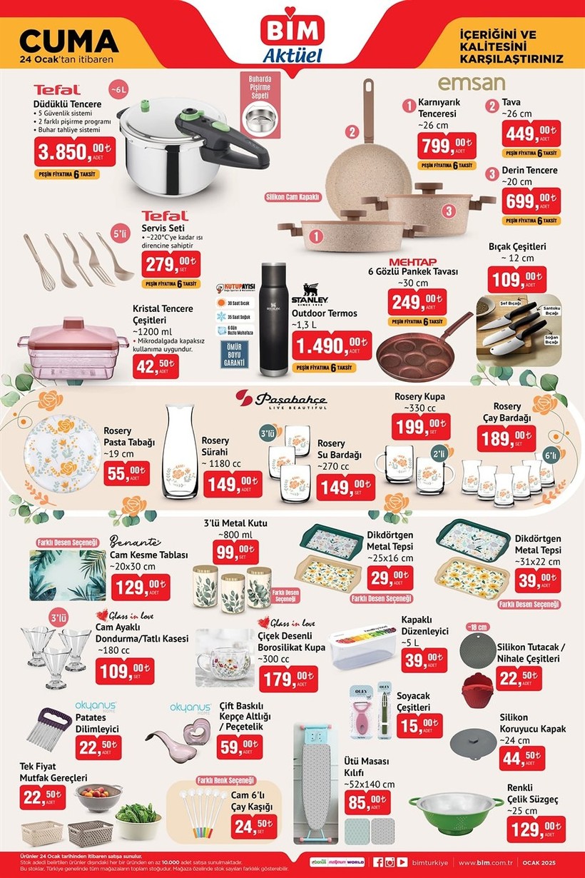 BİM 24 OCAK KATALOĞU 2025: Bu Cuma BİM’de Tefal düdüklü tencere indirimde! 24 Ocak 2025 BİM indirimli ürünler - Resim: 4
