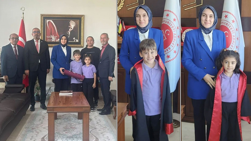 Başsavcı Ünver, satranç temsilcilerini makamında ağırladı! Minik sporculara böyle jest yaptı