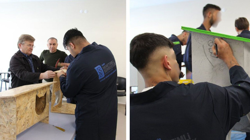 İzmir'den örnek uygulama! Çocuk yükümlüler kedi evleri yaptı - Resim: 5