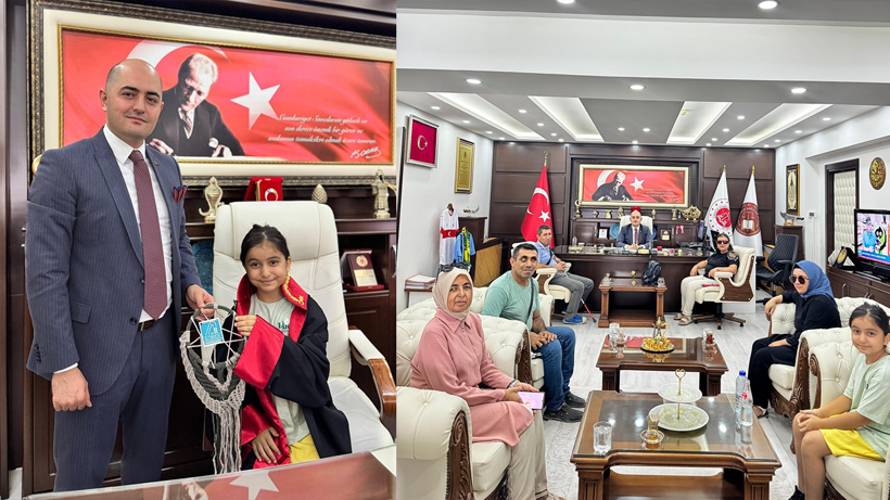 Küçük İkra’nın büyük hayali! Başsavcı cübbesini giydirip makam koltuğuna oturttu - Resim: 4