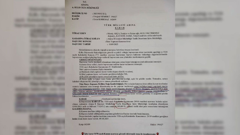 Babasına ceza yazılan avukat harekete geçti… Mahkemeden trafik cezası kararı! - Resim: 4