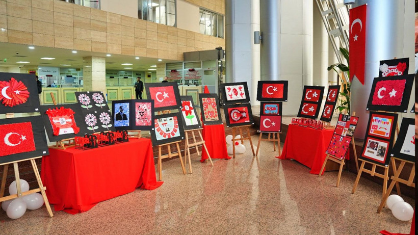 İzmir Cumhuriyet Başsavcılığı'ndan özel sergi! Cumhuriyet coşkusu minik ellerle renklendi - Resim: 6