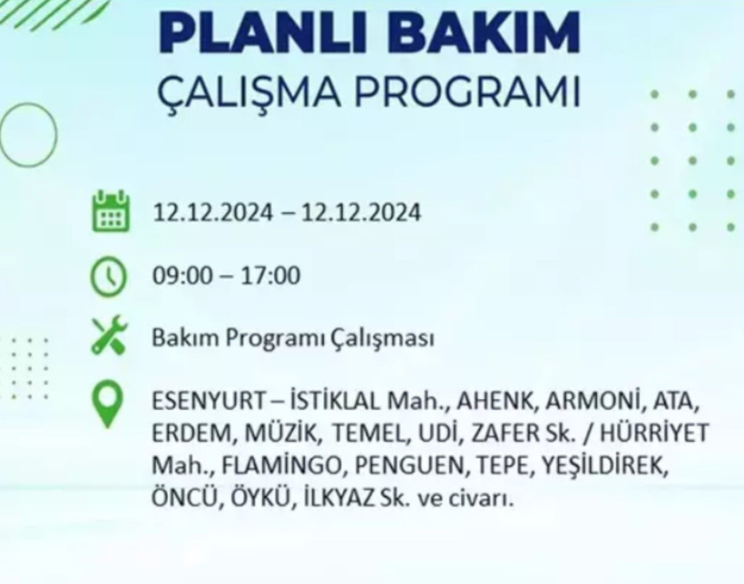 12 ARALIK İSTANBUL ELEKTRİK KESİNTİSİ 2024: BEDAŞ uyardı! Elektrikler ne zaman gelecek? - Resim: 34