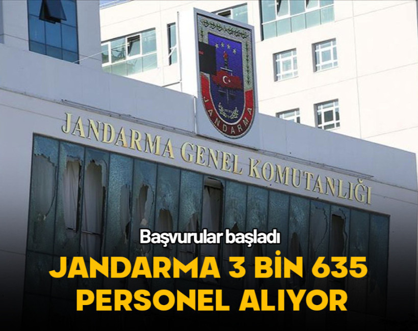 Jandarma 3 bin 635 personel alacak: Başvurular başladı