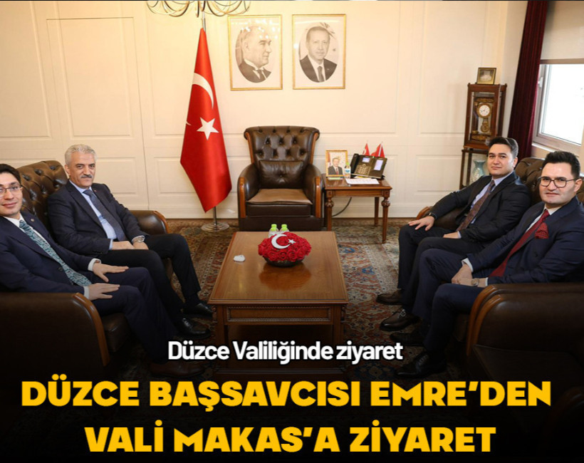 Düzce Başsavcısı Emre'den Vali Makas'a ziyaret