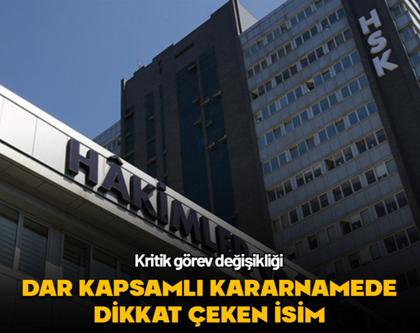 Dar kapsamlı kararnamede dikkat çeken isim…