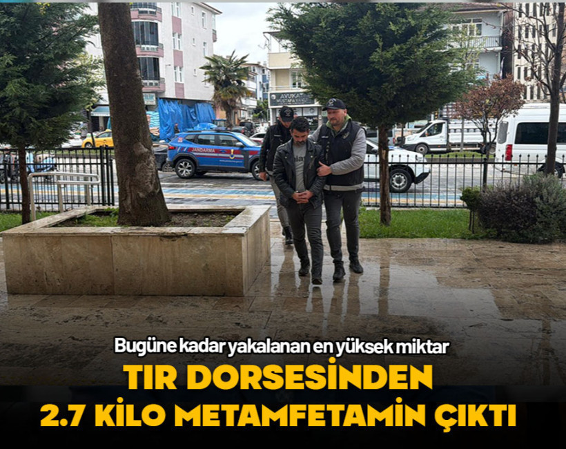 Tokat'ta bugüne kadar en yüksek miktar ele geçirildi! Tır dorsesinde 2.7 kilo metamfetamin bulundu