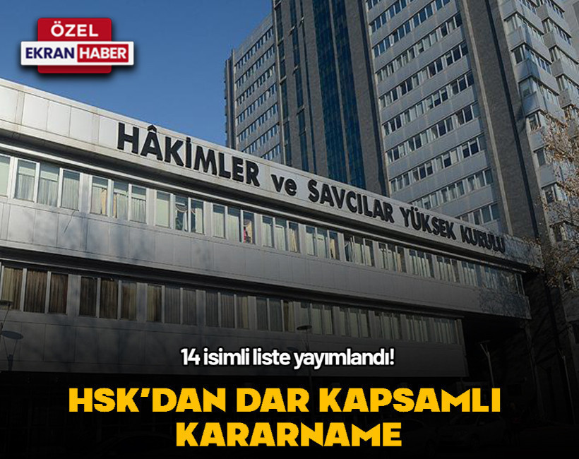 HSK 14 kişilik dar kapsamlı kararname yayımladı