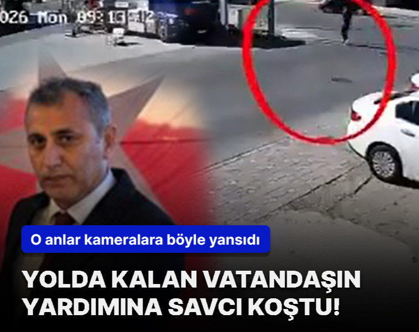 Yolda kalan sürücünün yardımına Cumhuriyet Savcısı koştu